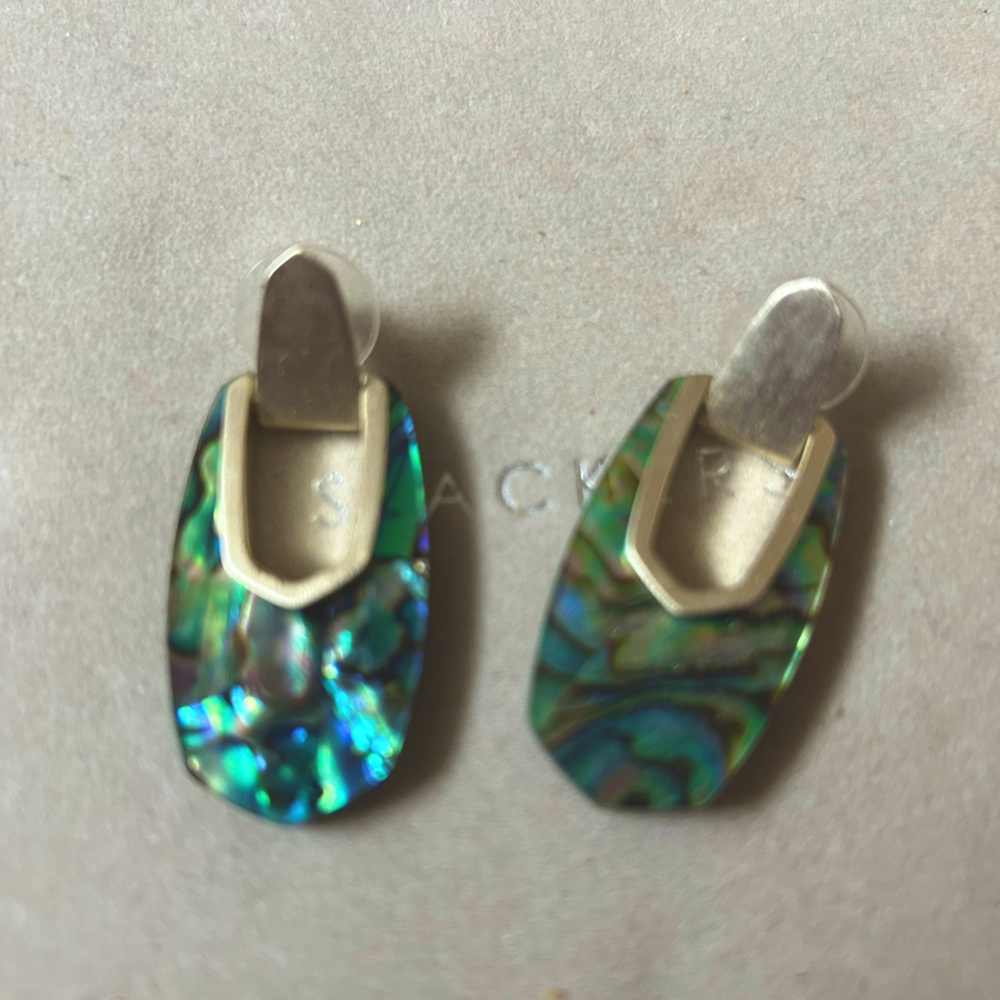 Kendra Scott Abalone Shell Statement Earrings